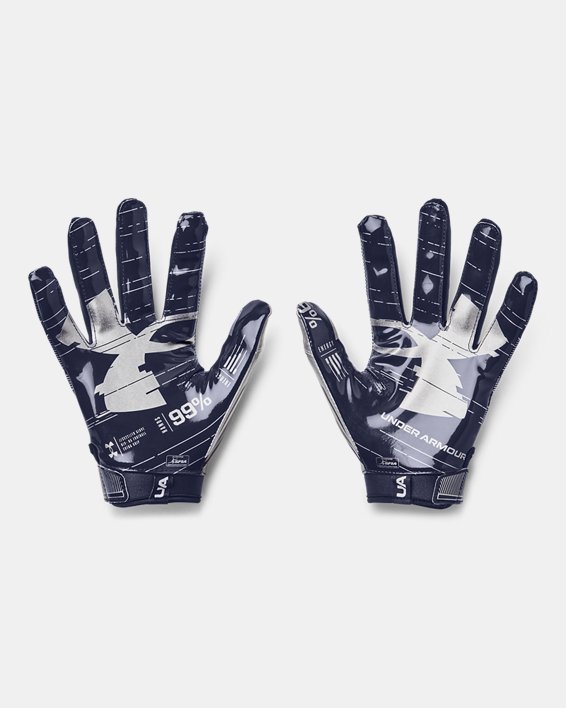Men's UA F8 Football Gloves, Navy, pdpMainDesktop image number 1